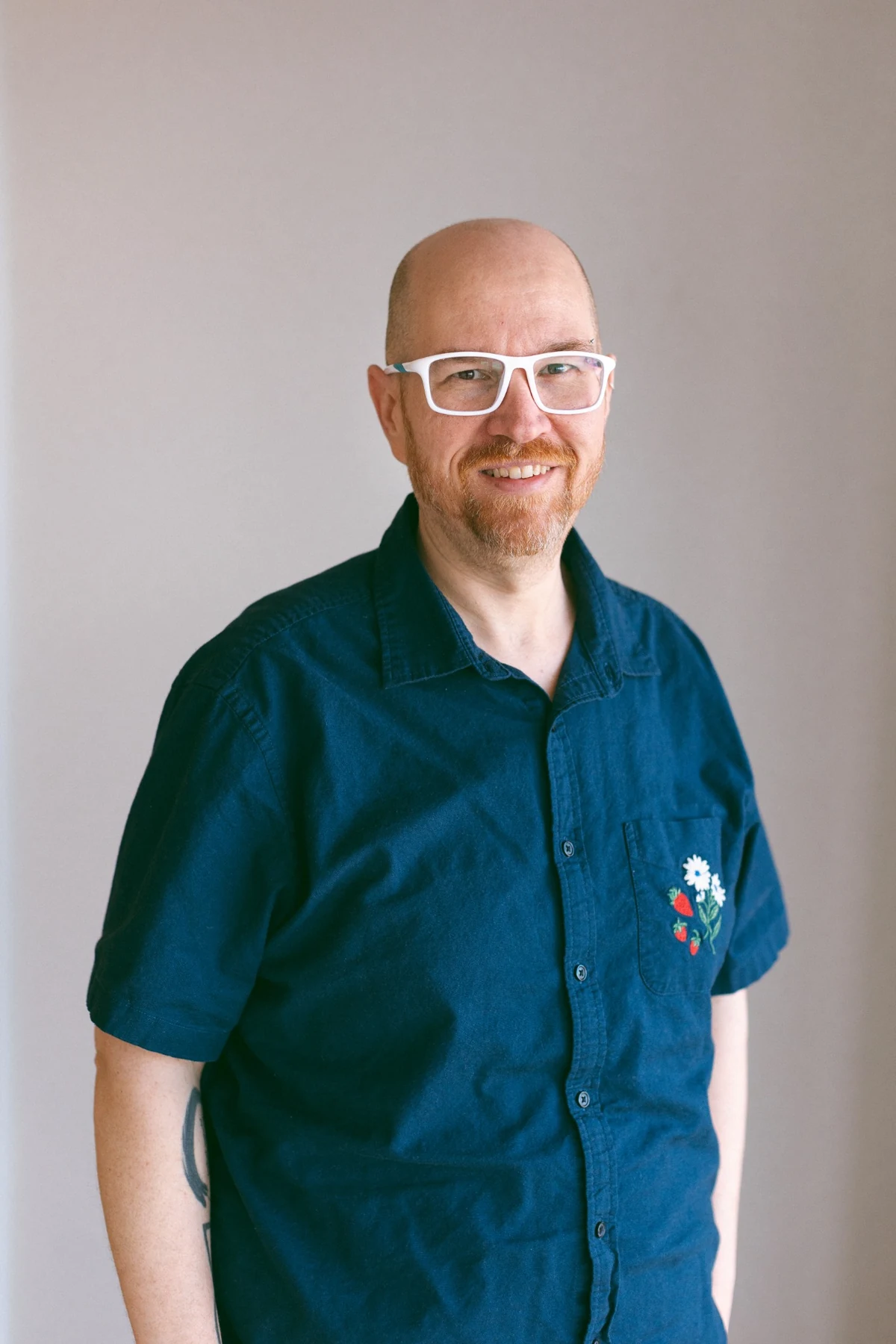 Wesley Harris campaign portrait in a navy shirt